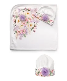 Sofija MIRELLA Newborn Swaddle And Hat Set - Lilac