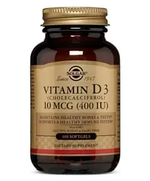SOLGAR Vitamin D3 Cholecalciferol 400 IU - 100 Softgels