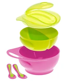 Brother Max Weaning Bowl Set - Pink Green