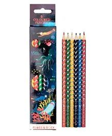 Floss & Rock Deep Sea Pencil Color Set - 6 Pieces