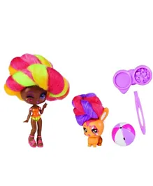 CandyLocks Candy Doll with Pets & Accessories Pack of 1 - Assorted Colour & Design