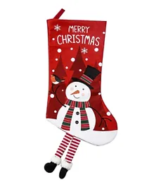 Brain Giggles Classic Long Leg Style Christmas Stocking - Snowman