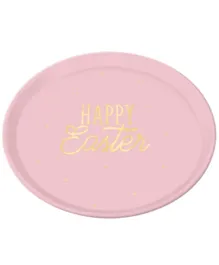 Party Centre Happy Easter Round Platter - Pink