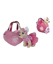 Simba Chi Chi Love Is In The Air Chihuahua Plush Dog With Cute Heart Dress & Bow - 20 cm