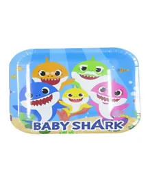 talo Baby Shark Disposable Square Plates Blue - 6 Pieces