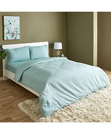 HomeBox Wellington Solid Cotton Super King Duvet Cover Set - 3 Pieces