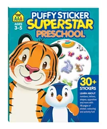 School Zone Puffy Sticker Superstar: Preschool - English