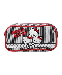 Hello Kitty Triple Pen Case- Black and Red