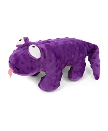 goDog Action Plush Lizard Animated Squeaker Dog Toy - Violet