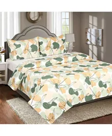 HomeBox Madison Oni King Printed Cotton Duvet Quilt Cover Set - 3 Pieces