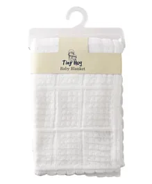 تيني هاغ بطانية للأطفال حديثي الولادة - أبيض