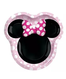 Party Centre Minnie Mouse Forever Shaped Food Plates Pack of 8 - 26.67 cm