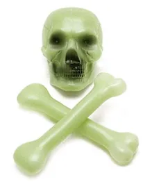 برين جيجلز مجموعة الجمجمة والعظام التي تضيء في الظلام - أخضر، عدد 3