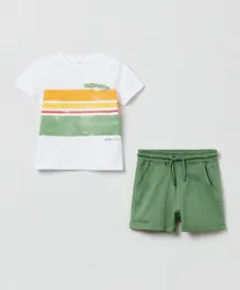 OVS T-Shirt And Shorts Set - Multicolor