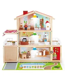 Hape Wooden Doll Family Mansion - Beige