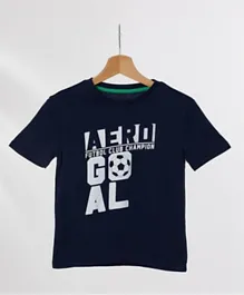 Aeropostale Goal Reflective Print  T-Shirt - Black