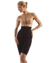 Mums & Bumps Gabrialla Body Shaping High Waist  Shorts - Black