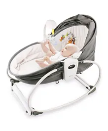 Teknum 5-in-1 Cozy Rocker Bassinet with Awning and Mosquito net - Grey