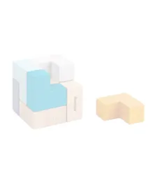 Plan Toys Wooden 3D Puzzle Cube - Multicolour