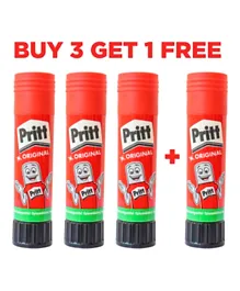 Pritt Glue Stick & Adhesives Buy 3 Get 1 Free - White