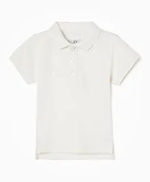 Zippy Solid Polo T-Shirt - White