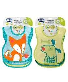 Chicco Weaning Bibs Multicolour - Pack of 3 ( Color and Design may vary )