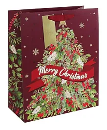 Eurowrap Traditional Embossed Foil Finish Christmas Theamed  Large Gift Bag - 32700-2C