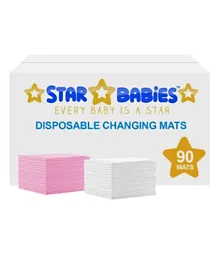 Star Babies Disposable Changing Mats - 90 Pieces