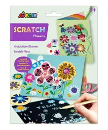 Avenir Scratch Greetings Card Set - Flowers