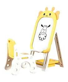 Lovely Baby Drawing Board and Chair - Yellow