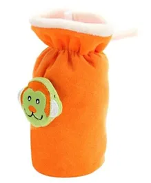 Babyhug Plush Bottle Cover Monkey Motif Large - Orange