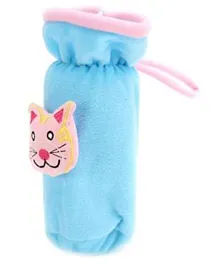 Babyhug Plush Bottle Cover Kitty Motif Large - Blue