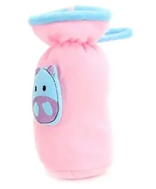 Babyhug Plush Bottle Cover Cute Bug Motif Large - Pink