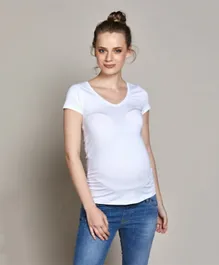 Bella Mama Maternity Top - White