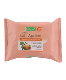 Beauty Formulas Apricot Extract Facial Wipes - Pack of 30