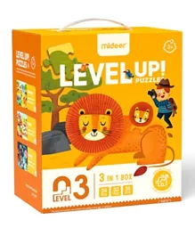 Mideer 3 In 1 Level Up Puzzles Animals - Level 3