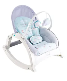 FitchBaby Baby Bouncer with Hanging Toys - Blue Grey