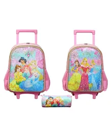 Disney Princess Mad To Ex Trolley Backpack   Pencil Case Pink - 16 inches