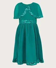 فستان كالي مزين بالترتر من مونسون تشيلدرن - أخضر