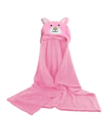 Star Babies Flannel Hooded Towel - Pink
