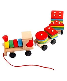 Factory Price Wooden Toy Stacking Train -  (Color may Vary)
