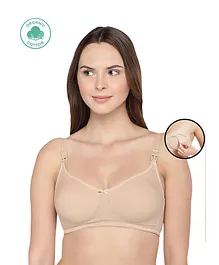 Inner Sense Organic Antimicrobial Soft Feeding Bra - Skin
