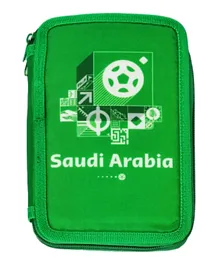 FIFA 2022 Country Saudi Arabia Double Decker Pencil Case With Stationary Supplies - 31 Pieces