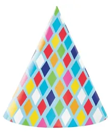 Creative Converting Bright Birthday Party Hat - Pack of 8