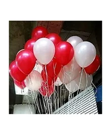 PARTY PROPZ Valentines Day Red and White Latex Balloons - Set of 100