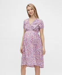 Mamalicious Mlmasja 2-in-1 Mini Maternity Feeding Dress - Azure Blue