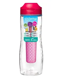 Sistema Tritan Infuser Water Bottle Pink - 800mL