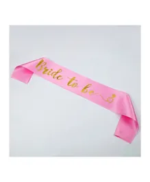 Party Propz Bride to Be Sash for Bachelorette Party - Pink & Gold