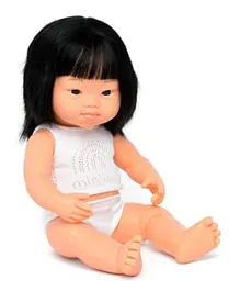 Miniland Baby Doll Asian Girl with Down Syndrome - 37.84 cm