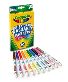 Crayola Fine Line Classic Colors Ultra-Clean Markers Multicolor - Pack of 10